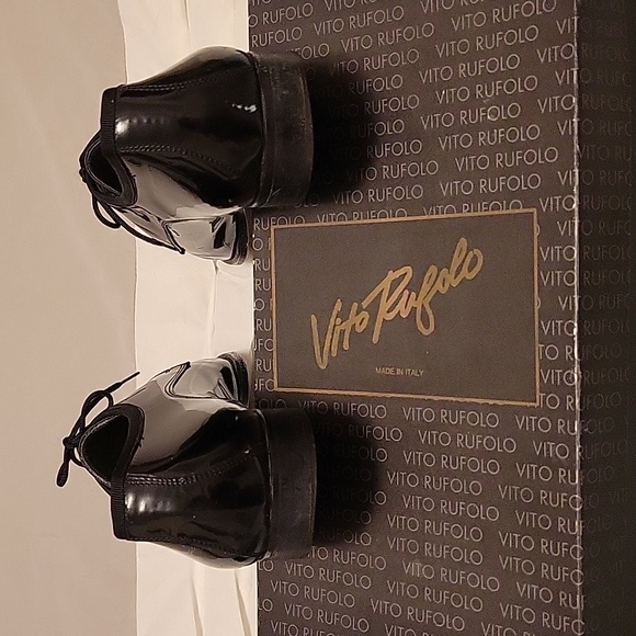 Vitorufolo Size 9 Black Patent Leather Men's Shoes - Picture 6 of 16